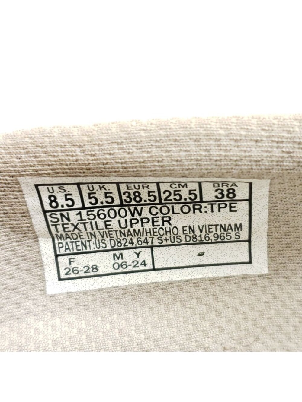 Skechers Womens Size 8.5 Wide Slip-On Shoes Beige Breathable Mesh - Picture 9 of 9
